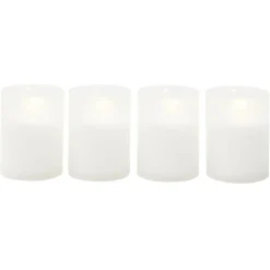 Bougie funéraire blanc Ø4,8xH6,3cm x4