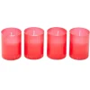 Bougie funéraire rouge Ø4,8xH6,3cm x4