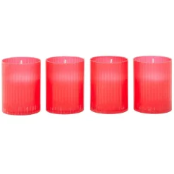 Bougie funéraire rouge Ø4,8xH6,3cm x4