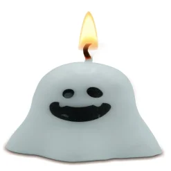 Bougie Halloween fantôme blanc H6cm