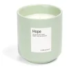 Bougie Hope pot céramique Ø8xH9cm vert