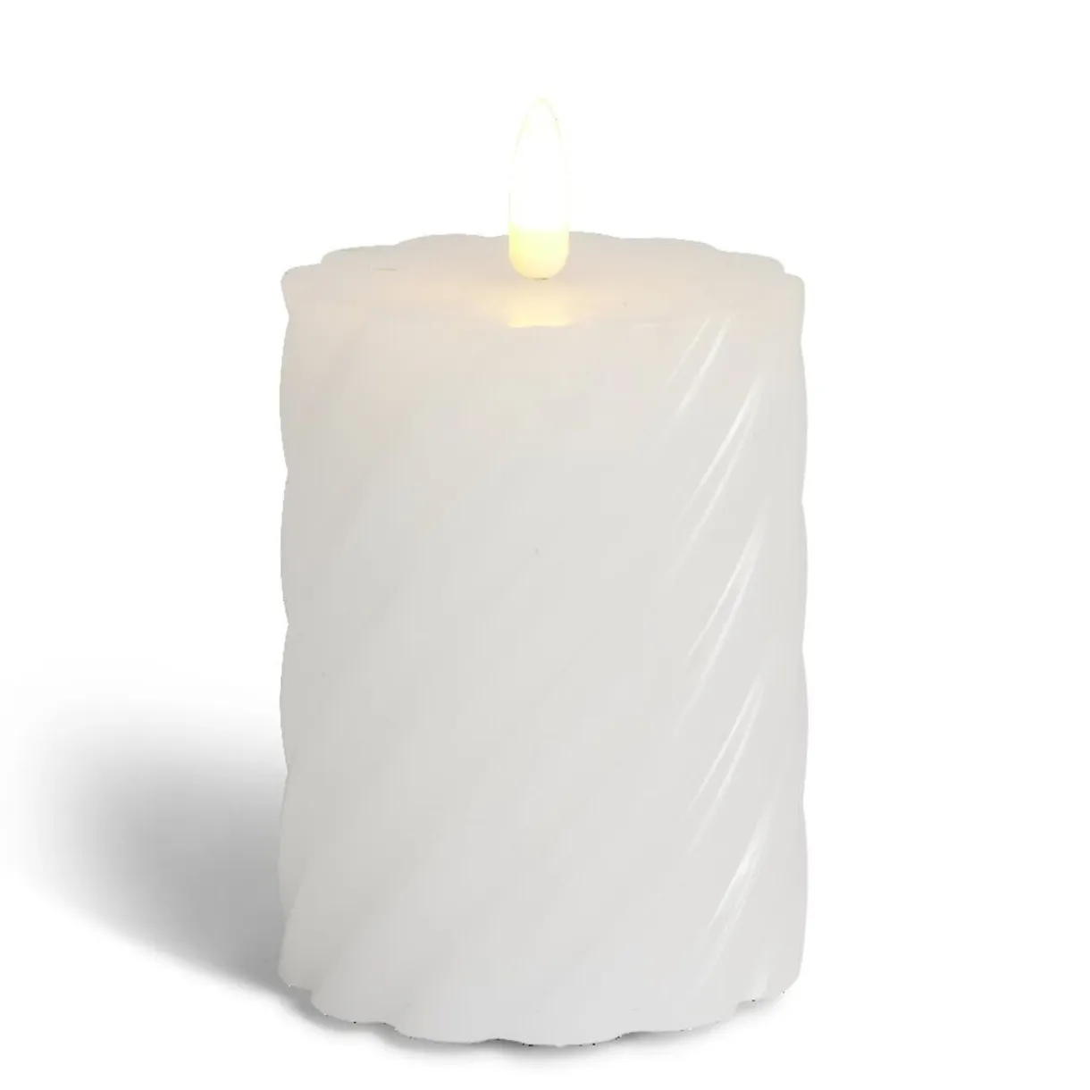 Bougie LED blanche Ø7,5xH10cm < Gifi Outlet