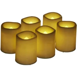Bougie LED blanche x6 mini pilier Ø4xH5cm < Gifi Hot