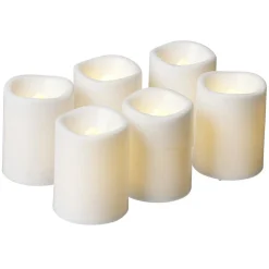 Bougie LED blanche x6 mini pilier Ø4xH5cm < Gifi Hot