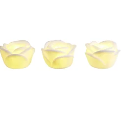 Bougie LED bouton de rose x4 blanc chaud Ø6,5xH4cm < Gifi Discount