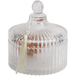 Bougie à LED dans boîte déco fleurs séchées < Gifi