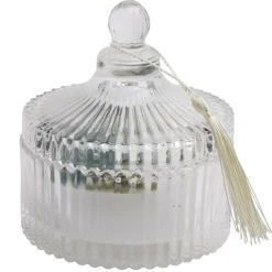 Bougie à LED dans boîte déco fleurs séchées < Gifi