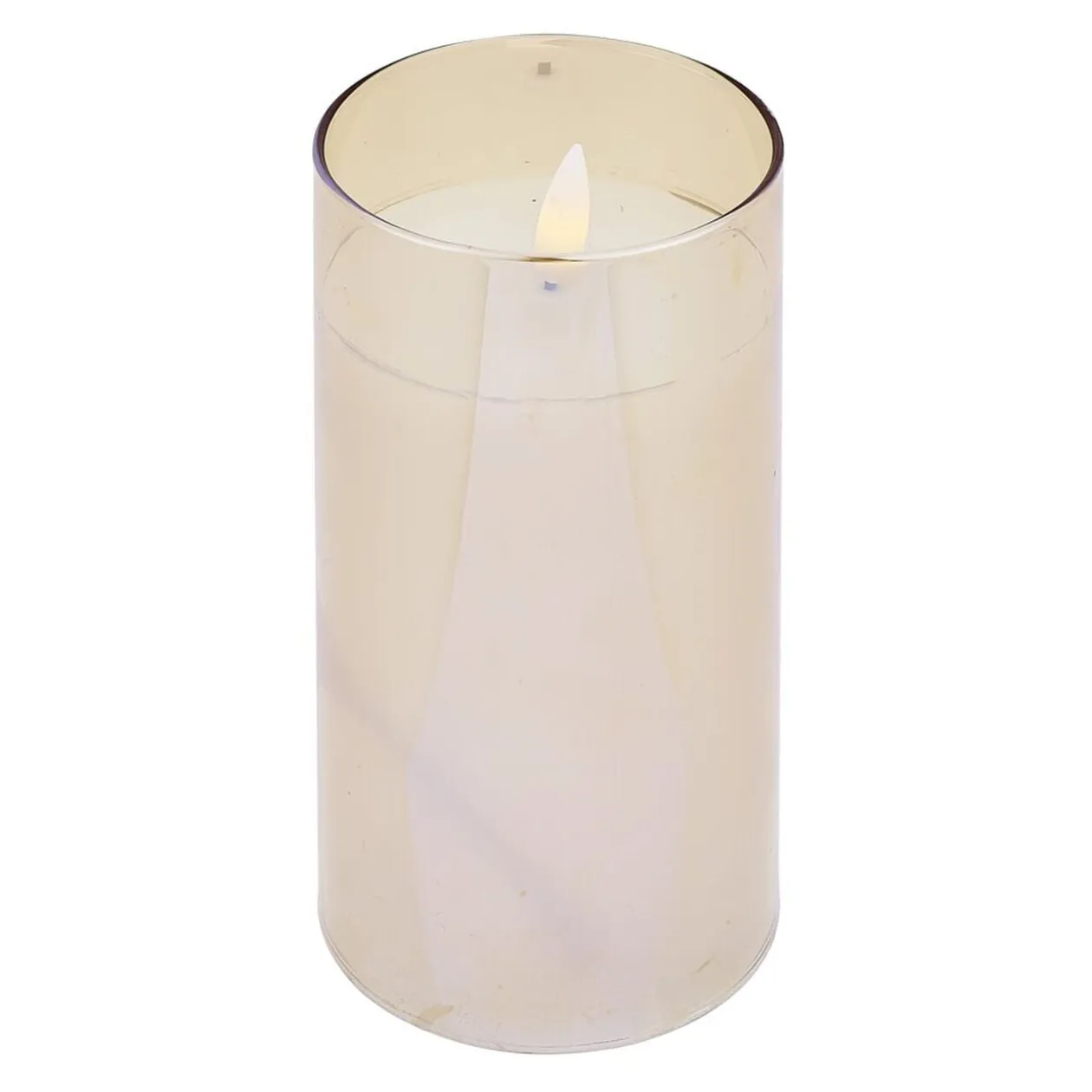 Bougie à LED doré Ø7,5xH10cm x3