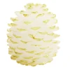 Bougie LED en cire forme pomme de pin beige et doré Ø10xH12cm