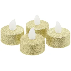 Bougie à Led pailleté x4 (2 modèles)