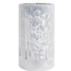 Bougie LED tournante en verre motif forêt Ø9xH15,5cm < Gifi Clearance