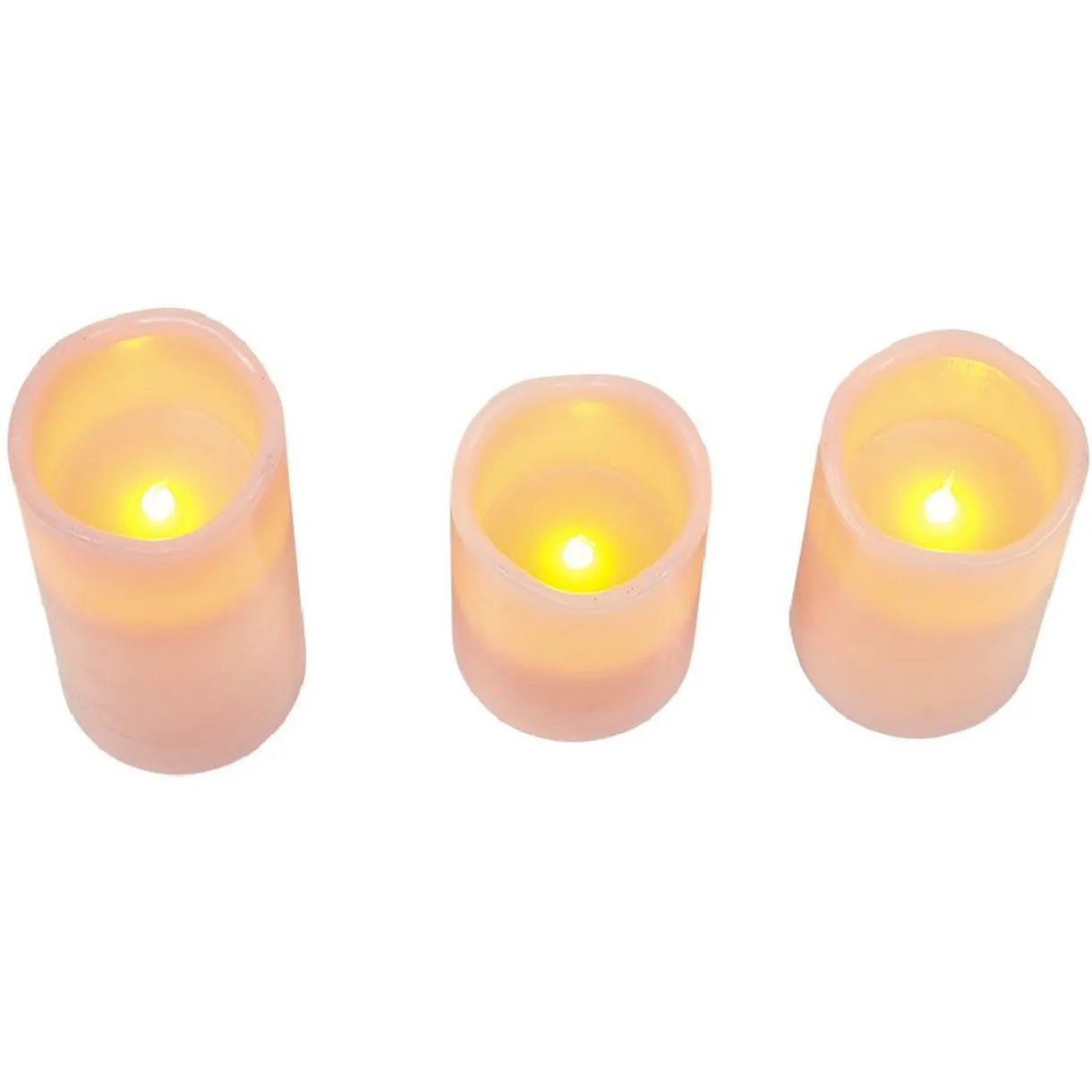 Bougie led x 3 rose < Gifi Best