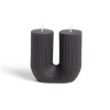 Bougie lettre U noire 6x4xH9cm < Gifi Outlet