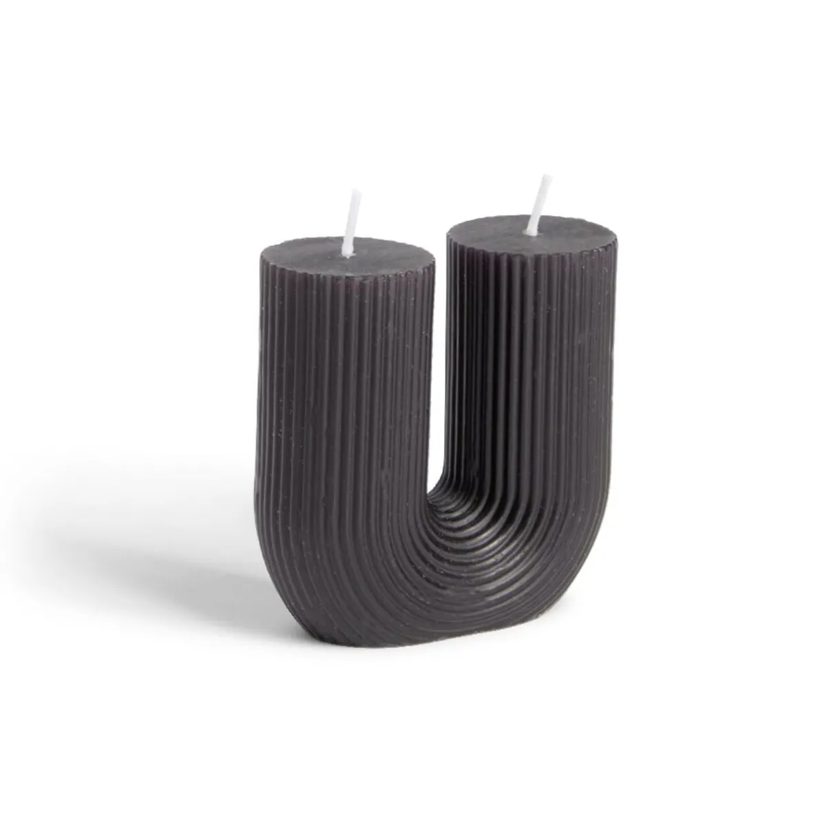 Bougie lettre U noire 6x4xH9cm < Gifi Outlet