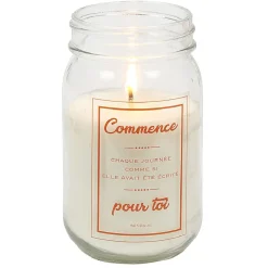 Bougie à message dans bocal senteur orange H.13 cm < Gifi New