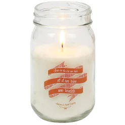 Bougie à message dans bocal senteur orange H.13 cm < Gifi New