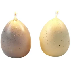 Bougie oeuf Pâques dans support Ø4xH6cm x4 < Gifi New