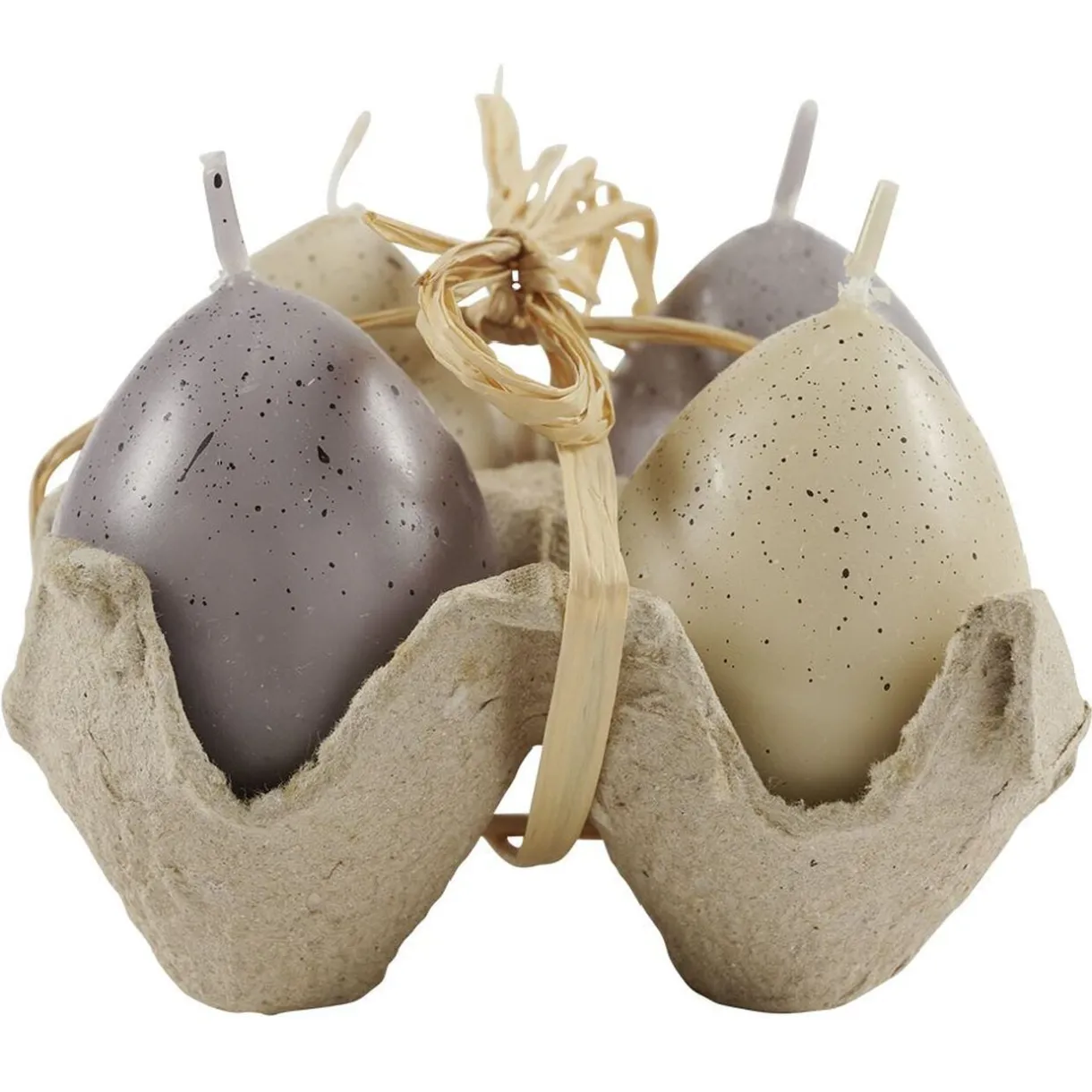 Bougie oeuf Pâques dans support Ø4xH6cm x4 < Gifi New