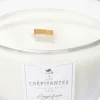 Bougie parfumée blanche Les crépitantes senteur linge frais 50H < Gifi New