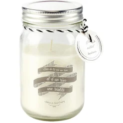 Bougie parfumée dans bocal en verre avec message < Gifi Clearance