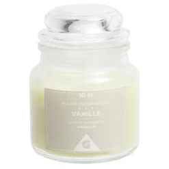 Bougie parfumée dans bonbonnière en verre H6cm (6 modèles)