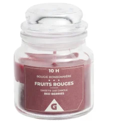 Bougie parfumée dans bonbonnière en verre H6cm (6 modèles)