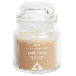 Bougie parfumée dans bonbonnière en verre H6cm (6 modèles)