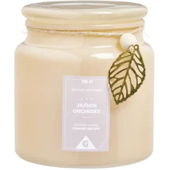 Bougie parfumée dans bonbonnière senteur jasmin orchidée 30H < Gifi Best