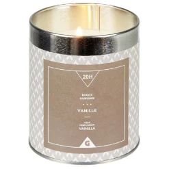 Bougie parfumée dans pot en métal senteur vanille < Gifi Online