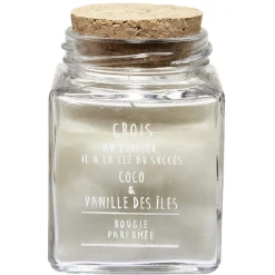 Bougie parfumée dans pot en verre
