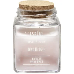 Bougie parfumée dans pot en verre