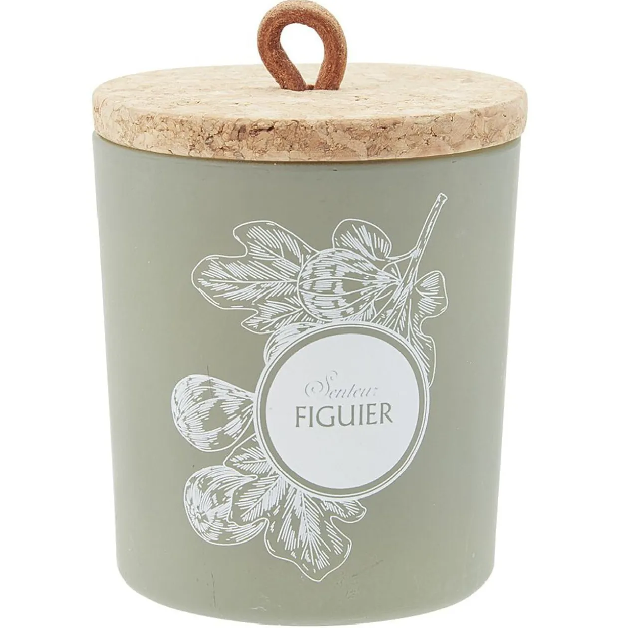 Bougie parfumée dans pot en verre et couvercle en liège