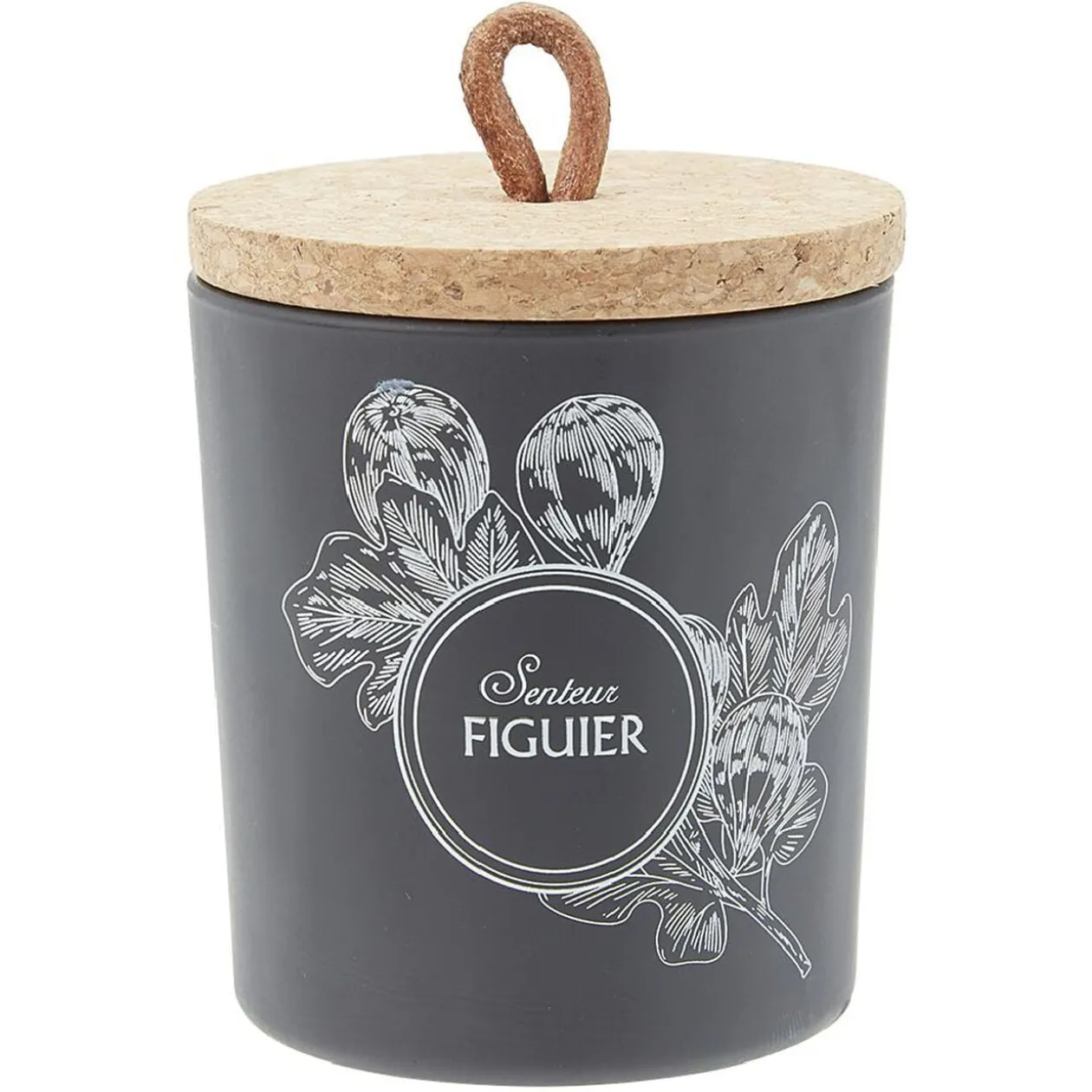 Bougie parfumée dans pot en verre et couvercle en liège
