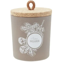 Bougie parfumée dans pot en verre et couvercle en liège