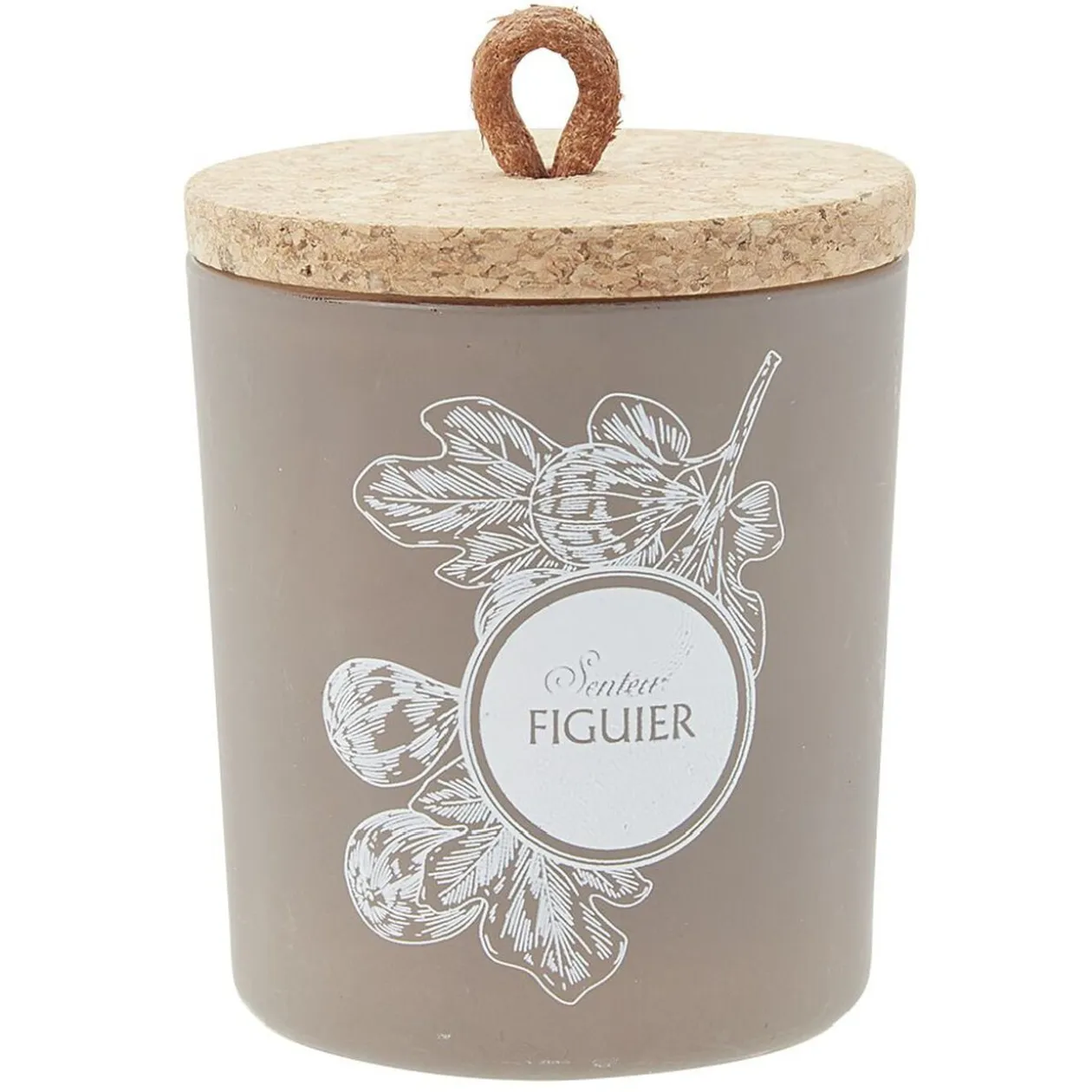 Bougie parfumée dans pot en verre et couvercle en liège