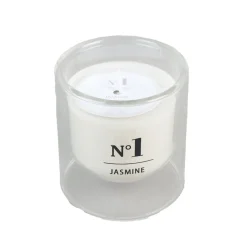 Bougie parfumée dans verre double paroi senteur jasmin 25H < Gifi Discount