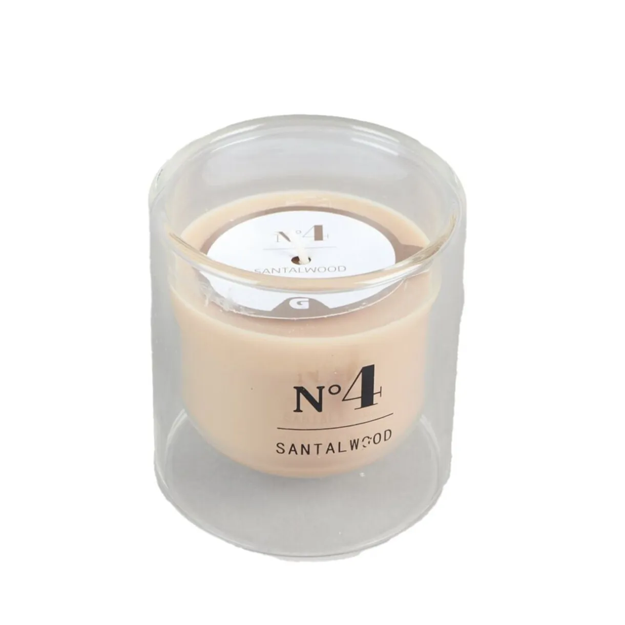 Bougie parfumée dans verre double paroi senteur bois de santal 25H < Gifi Outlet