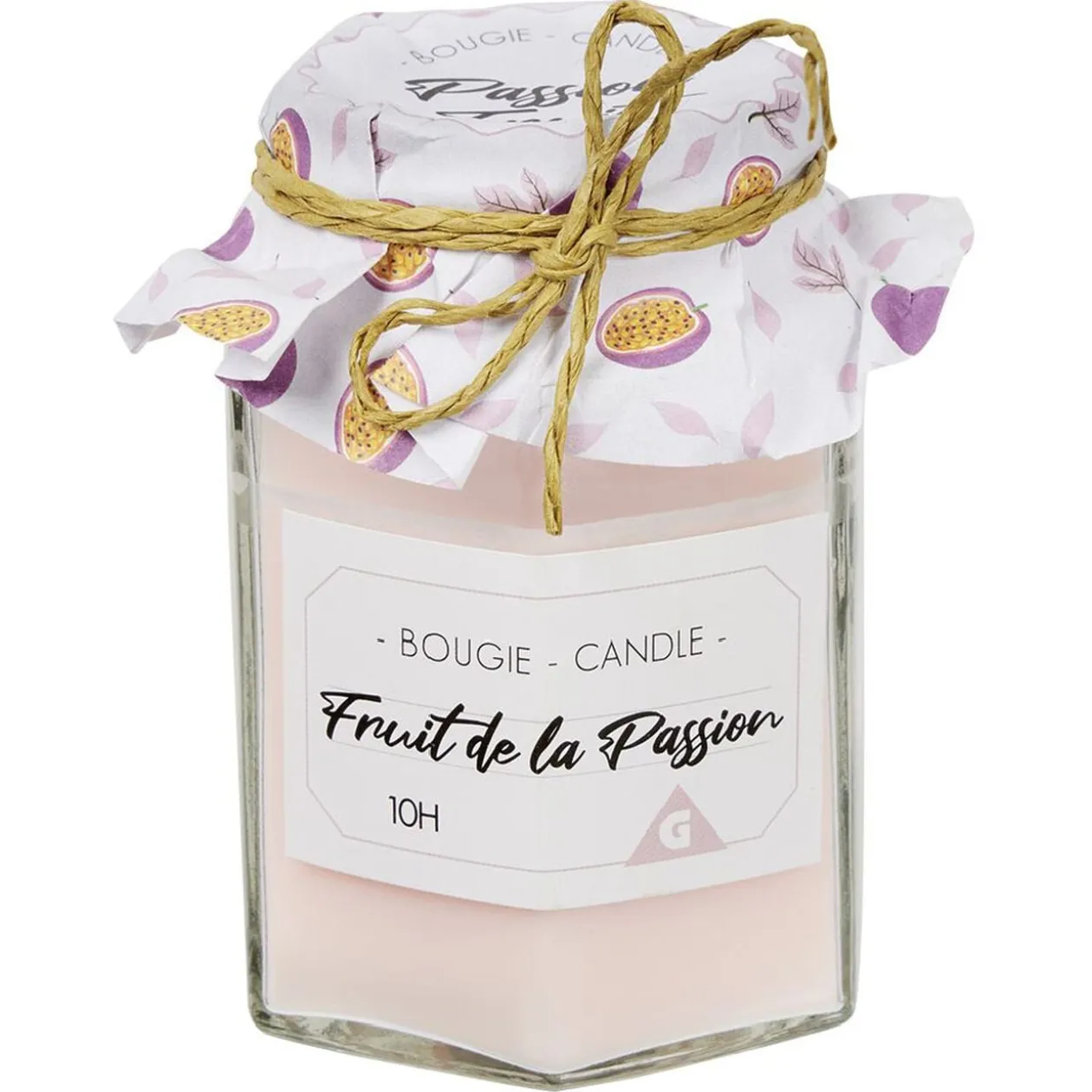 Bougie parfumée dans verre imitation pot de confiture