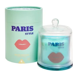 Bougie parfumée dans verre inspiration voyage Ø10,5xH13,5cm (4 modèles)