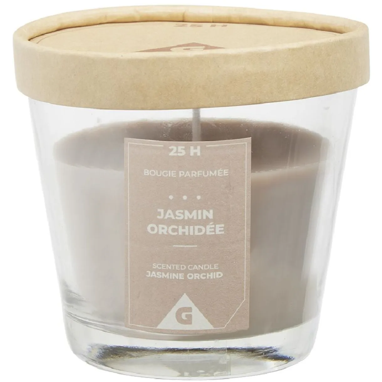 Bougie parfumée dans verre senteur jasmin orchidée Ø9xH8,3cm 25H < Gifi Discount