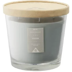 Bougie parfumée dans verre senteur coton Ø13,5xH12,5cm 30H