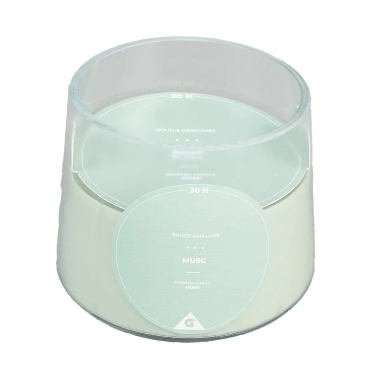 Bougie parfumée dans verre senteur musc 30H