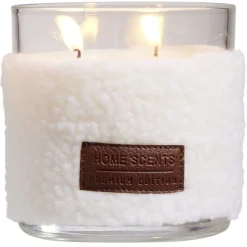Bougie parfumée déco laine