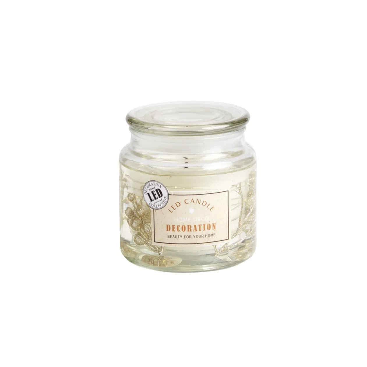 Bougie parfumée 12H avec décor intérieur LED (4 modèles)