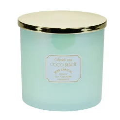 Bougie parfumée XXL en verre irridescent Ø15xH15cm (3 modèles)
