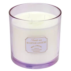 Bougie parfumée XXL en verre irridescent Ø15xH15cm (3 modèles)