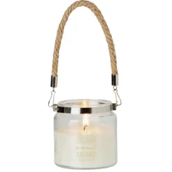 Bougie photophore avec anse corde Sylver orchid