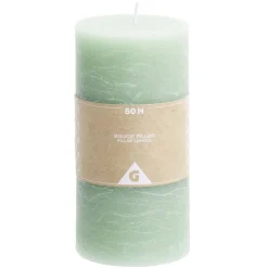 Bougie pilier verte 50H < Gifi Discount