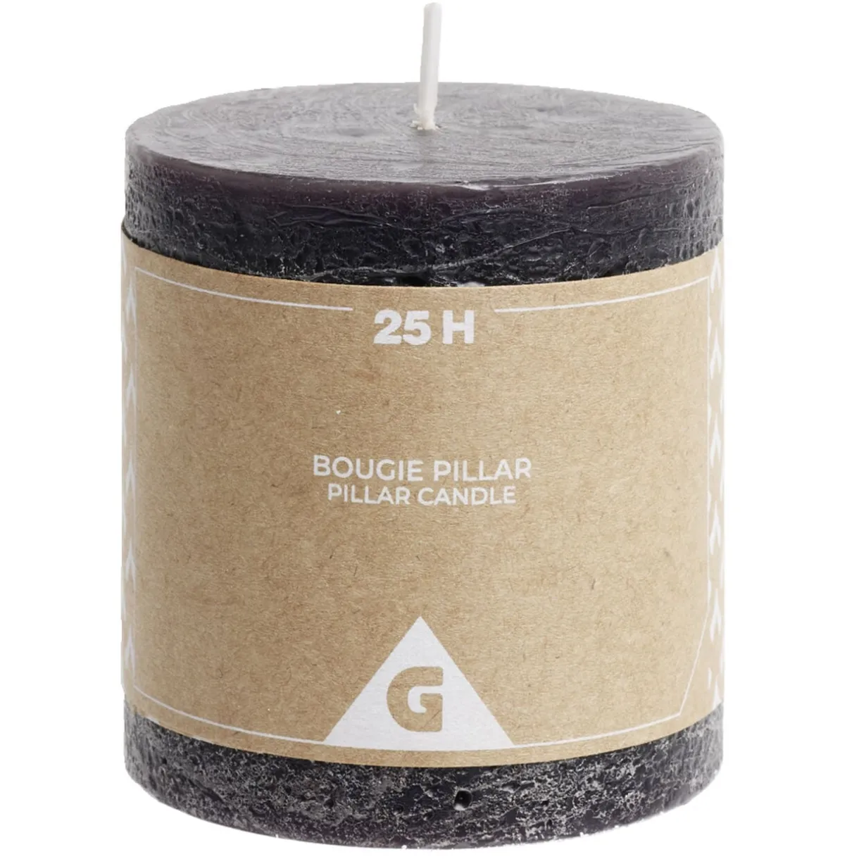 Bougie pillar noire 25H < Gifi