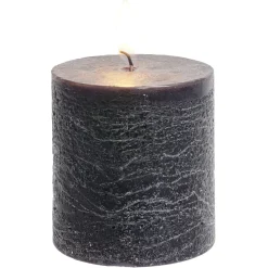 Bougie pillar noire 25H < Gifi